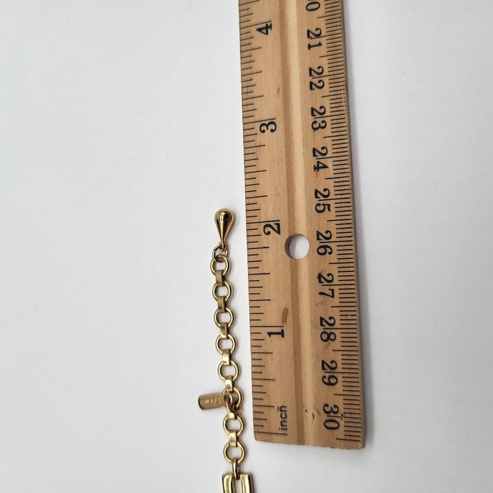 VTG Monet Gold Tone Open Link Chain Choker Necklace - Picture 7 of 8